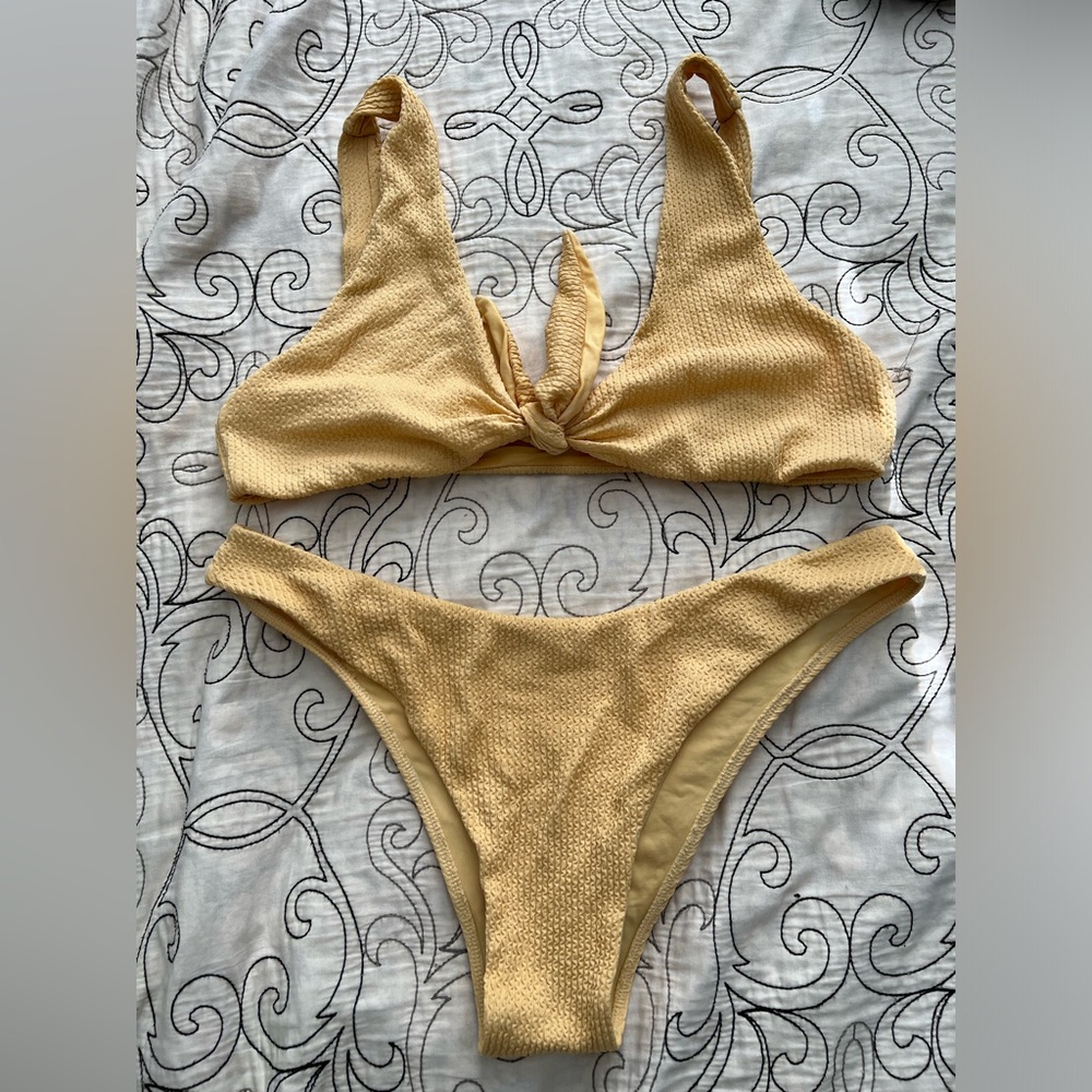 Monday Swimwear Butterscotch Crinkle Swimsuit